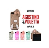 Moschino龅牙兔子iphone5/5S手机壳苹果iphone4/4S硅胶保护套外壳