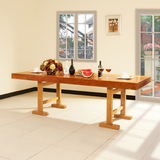 全实木餐桌 现代简约中式长方形黄花梨红木大板6人小户型餐桌茶几
