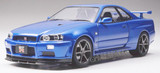 日本代购 TAMIYA 精致时尚汽车模型 1/24 尼桑地平线亮蓝色款车模