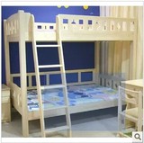 定制实木青少年儿童梯床成人双层床带学习桌小书柜高低上下直梯床
