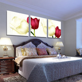 现代客厅装饰画卧室床头挂画沙发背景墙画郁金香壁画酒店三联画
