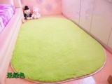大促高档椭圆形长丝毛地毯纯色地毯卧室茶几床边铺满毯婴儿爬行垫