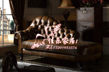 新古典双人沙发躺椅高档美式别墅家具/现货欧式贵妃椅真皮沙发椅