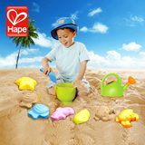 德国Hape沙滩玩具10件套儿童宝宝挖沙子玩沙工具大号套装铲子小桶