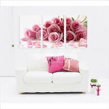粉红玫瑰 无框画油画挂画帆布画壁画配电箱现代客厅卧室装饰画