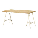 IKEA无锡宜家家居代购利蒙/勒伯格桌子书桌仿桦木白色多色150x75