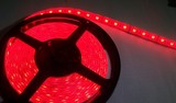 12V红光LED软灯条灯灯带 贴片5050灯珠60灯/米 滴胶防水汽车灯带