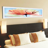 现代创意花卉卧室床头画客厅横幅装饰画酒店宾馆温馨简约单幅挂画
