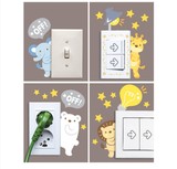 韩国卡通夜光开关贴冰箱贴可移除墙贴纸家居饰品装饰开关插座贴画