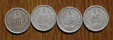 特价 超实惠 硬分币 人民币 1975年1分硬币4枚