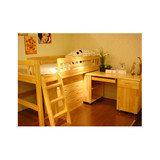 上海送货安装家具松木儿童床单人床带书桌收纳柜组合纯实木可定制
