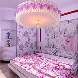 现代简约PVC卧室吸顶灯具客厅水晶灯饰浪漫温馨圆形吊顶时尚灯