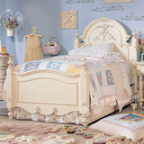 欧式儿童床实木床1.2米女孩床双人床儿童套房卧室儿童公主床
