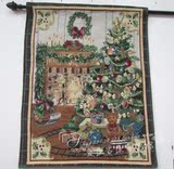 折扣优惠出口欧美圣诞系列风格挂毯壁挂墙挂批毯比利时之最搭配