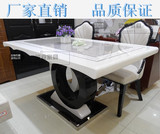 大理石餐桌椅组合韩式圆桌长方形餐桌白色宜家餐桌特价新款餐椅