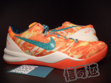 美国代购 篮球鞋 正品 Nike Zoom KOBE VIII 8 科比8代 橘红色