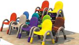豪华塑料桌椅幼儿园椅子学习凳子儿童餐厅椅塑料椅儿童椅靠背凳子
