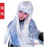 整顶逼真动漫古装假发 长直发 女生齐刘海长发头发套cosplay表演