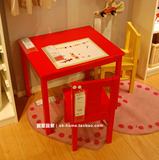 宜室宜家 克丽特 儿童桌 红色 IKEA广州正品宜家家居代购