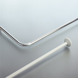 瑞士品牌SPIRELLA银色铝合金多规格L形 U形U型转角浴帘杆永不生锈