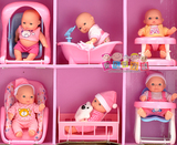 过家家玩具婴儿床洗澡洋娃娃女孩生日礼物宝宝益智仿真玩偶吃睡玩
