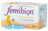 【德国代购】德国原装Femibion400 孕妇叶酸2段+DHA孕13周起 双月