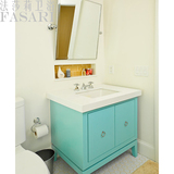 现代欧式橡木浴室柜组合落地式面盆柜卫浴柜洗手盆台盆柜整体特价