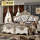 欧式双人床法式风格卧室家具公主婚床实木美式床1.8米高箱床三包