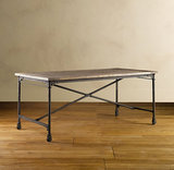 式餐桌特价组装铁艺工作台实木电脑桌会议桌类 书桌 复古办公桌法