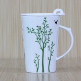 潮州厂家直销 自然树V系列陶瓷杯子个性简约zakka创意杯