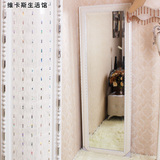 韩式 简约现代穿衣镜全身落地试衣镜 客厅玄关壁挂镜子特价 白色