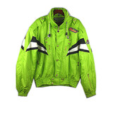 古着Vintage孤品男式棉衣意大利运动品牌亮绿色夹克式滑雪棉衣