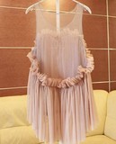 2016夏季新款韩版性感网纱短款上衣女荷叶边雪纺衫抹胸小吊带背心