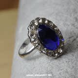 原G1时装装饰女款戒指环饰品个性欧美日韩造型混搭必备蓝宝石1.8