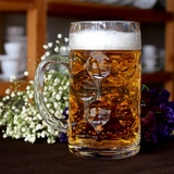 啤酒杯超大容量 扎啤杯子酒吧KTV扎壶 1.2升 玻璃杯  把杯英雄杯