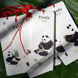 喜漫 熊猫纸书签八张中国风格 出国留学创意新年礼物 送老外朋友