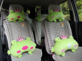 青蛙汽车头枕护颈枕车用腰靠情侣车枕创意靠枕可爱枕头一对装