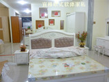 欧式软靠床 欧式板式床 高箱床双人床婚床 液压杆+送两个床头柜