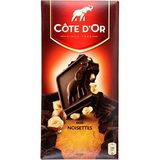 临期特价 法国直运COTE D'OR金象整粒榛子榛仁黑巧克力 排装 200g