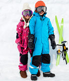 特价包邮儿童滑雪服 出口北欧滑雪服连体抓绒保暖套装蓝色魅力