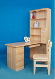 包邮松木家具松木电脑桌书桌儿童书架实木书柜组合台式可定做