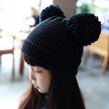 韩版儿童秋冬款毛线帽女童冬季可爱帽子宝宝公主新款冬天小孩帽子
