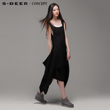 sdeer圣迪奥女装夏装宽松式两件套背心连衣裙S13281265