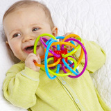 美国曼哈顿球Manhattan婴儿磨牙牙胶固齿器 宝宝手抓球环