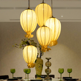 现代新中式简约客厅吊灯个性布艺灯具东南亚风格餐厅吧台装饰灯