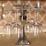 欧式创意高脚杯架时尚个性不锈钢红酒杯架摆件葡萄酒杯架铁艺杯架