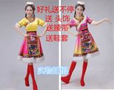 新款藏族舞蹈服装少数民族服装演出服饰水袖头饰女童表演服