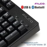 阿祖外设 FILCO忍者104圣手二代白色蓝牙游戏樱桃机械键盘黑轴