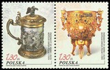 波兰2006年与中国联发金银器瓯永固杯和巴罗克杯中外联合发行邮票