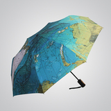 包邮特价地图伞英伦风折叠防紫外线太阳创意伞遮阳伞晴雨伞全自动